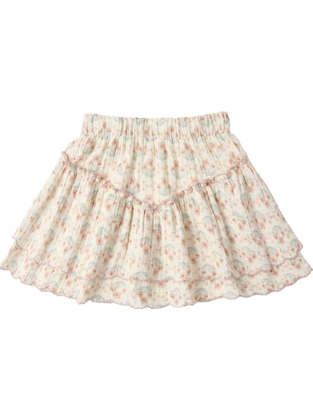 NWT Rylee + Cru Blossom Tiered Mini Skirt